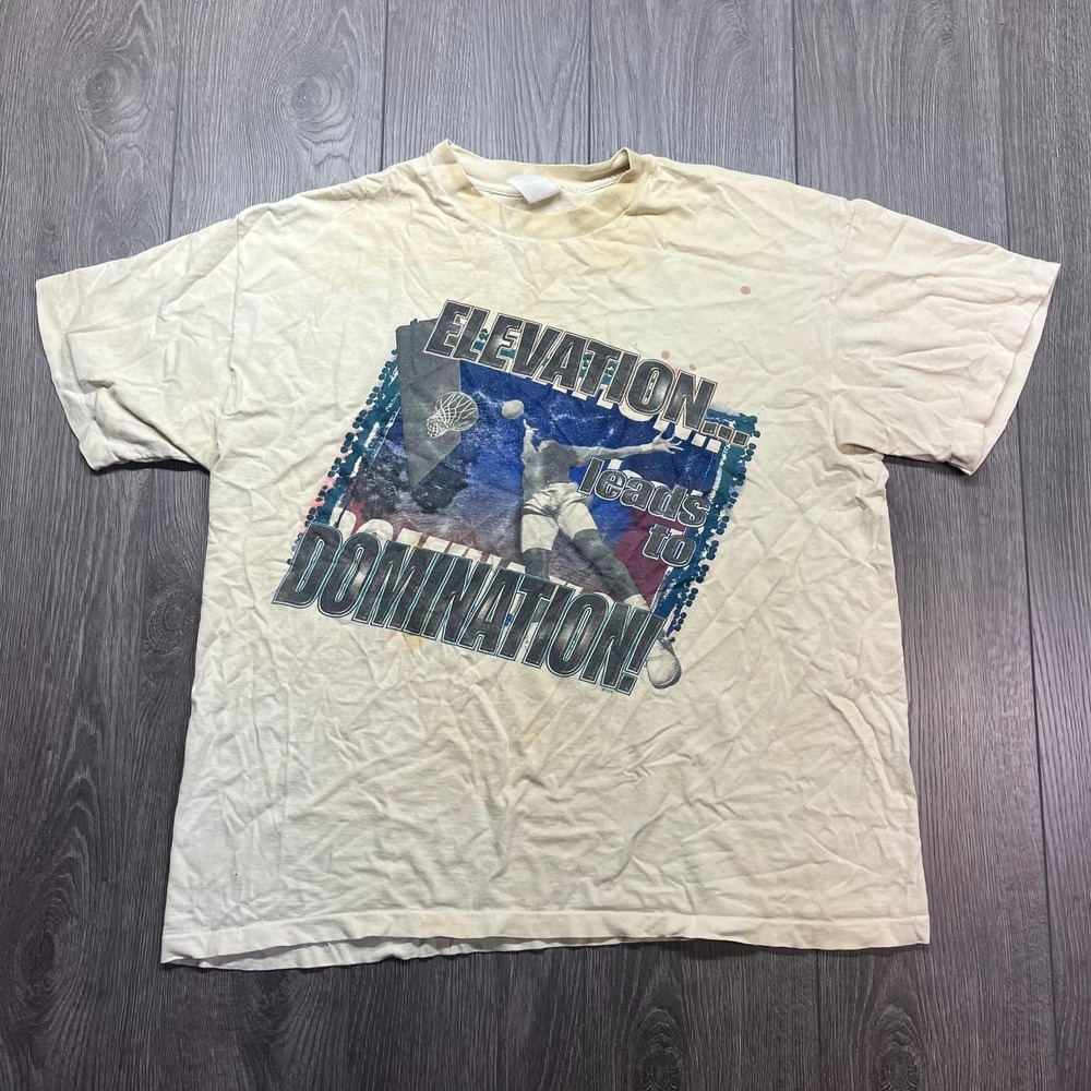 Vintage Elevation Domination Basketball Sports 1990s T Shirt Large Single Stitch